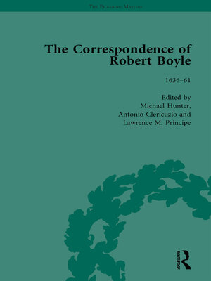 cover image of The Correspondence of Robert Boyle, 1636-1691, Volume 1
